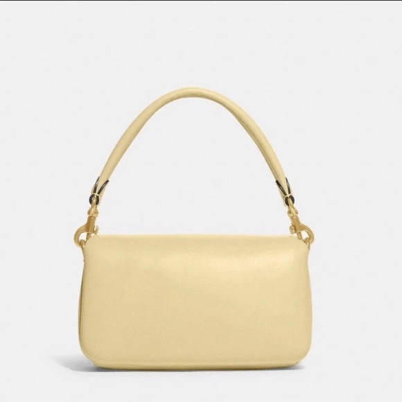 COACH Pillow Tabby 18 Nappa Soft Leather Mini Yellow - Picture 3 of 11